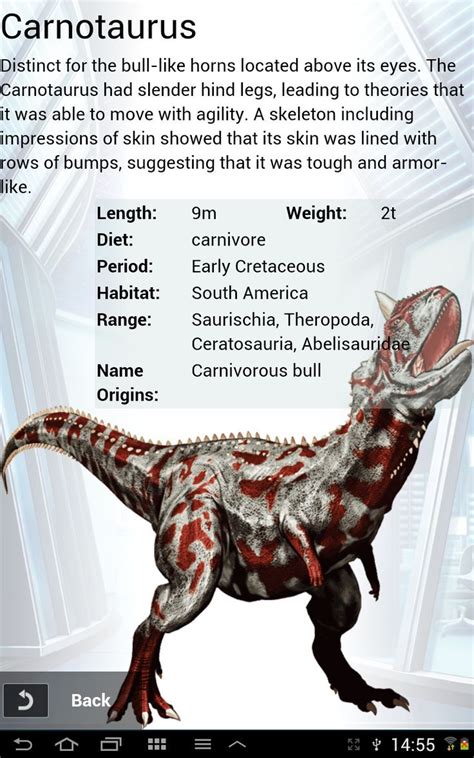 carnotaurus fact sheet.